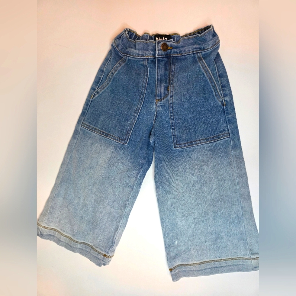 Molo Wide-Leg Denim Cropped Jeans Size 6